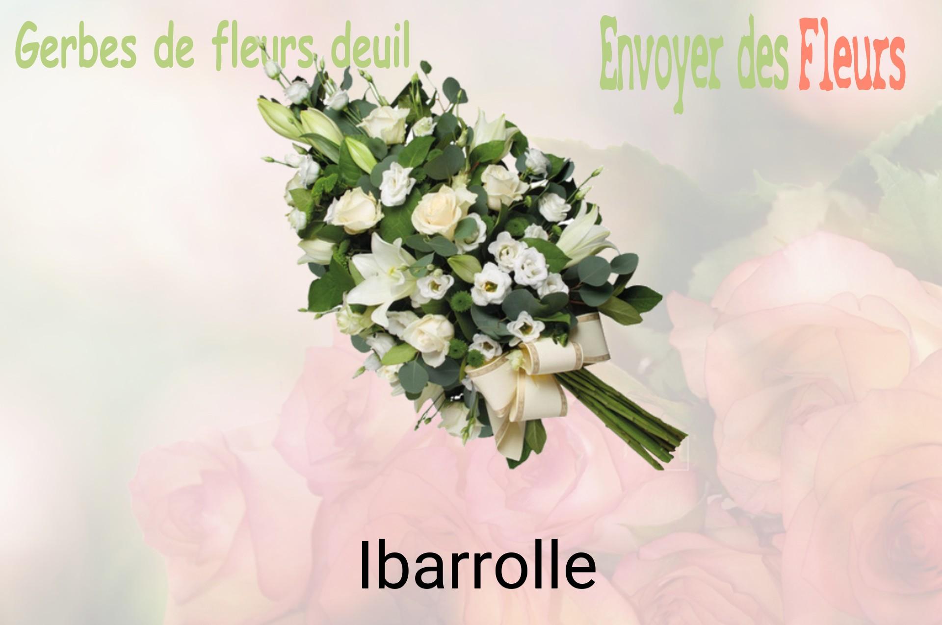 Gerbe de fleurs de deuil livrée à Ibarrolle
